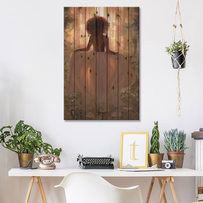 Mother Nature Print On Wood by Hillary D Wilson - Multi-Color