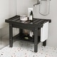preview thumbnail 5 of 62, Acrylic Waterproof Shower Bench with Storage Shelf, Bathroom Stool & Organizer