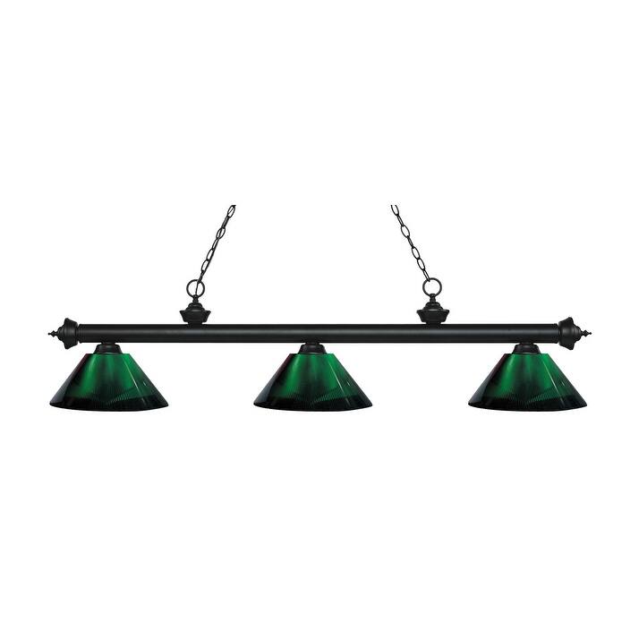Z-Lite Riviera 3 Light 57" Wide Billiard Multi Light Pendant with - Matte Black