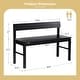 preview thumbnail 14 of 22, Entryway 40"L Solid Wood Dining Bench with Spindle Back