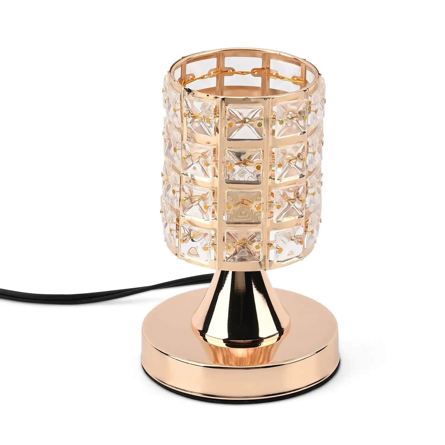 Homesmart Gold Color Cylinder Shape Crystal Lamp with Touch Control