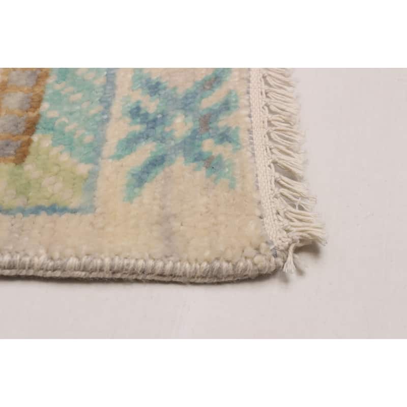 ECARPETGALLERY Hand-knotted Modern Oushak Ivory Wool Rug - 8' 3" x 9' 11"