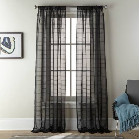 Grand Avenue Keyla Semi-Sheer Rod Pocket Curtain Panel Pair - 50" x 84"