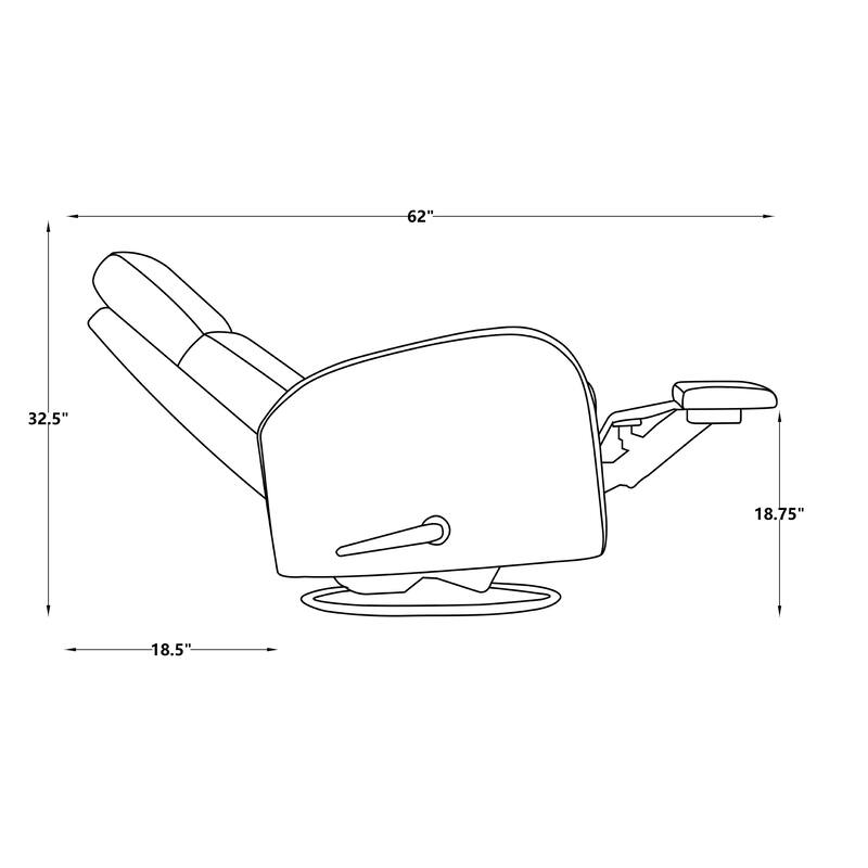 Manual Glider Swivel Recliner (Swiveling 360 Degrees) MultiFunctional