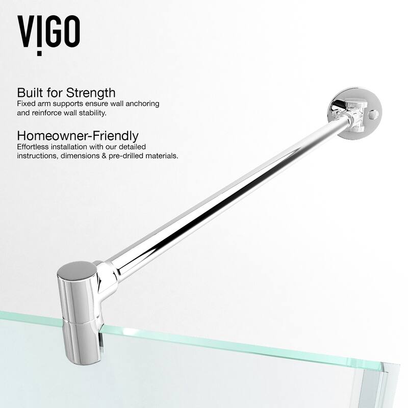 VIGO Gemini Frameless Hinged Neo-Angle Shower Enclosure and Base