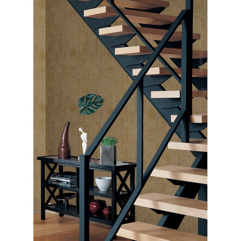 Advantage Redmond Gold Textured Geometric Wallpaper