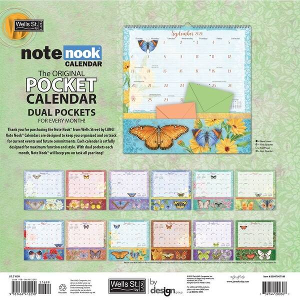 Shop Calendars Butterflies 2020 Note Nook Wall Calendar High
