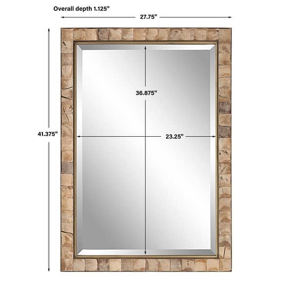 dimension image slide 0 of 2, Uttermost 09751 Cocos 27-3/4" W x 41-3/8" H Rectangular Framed