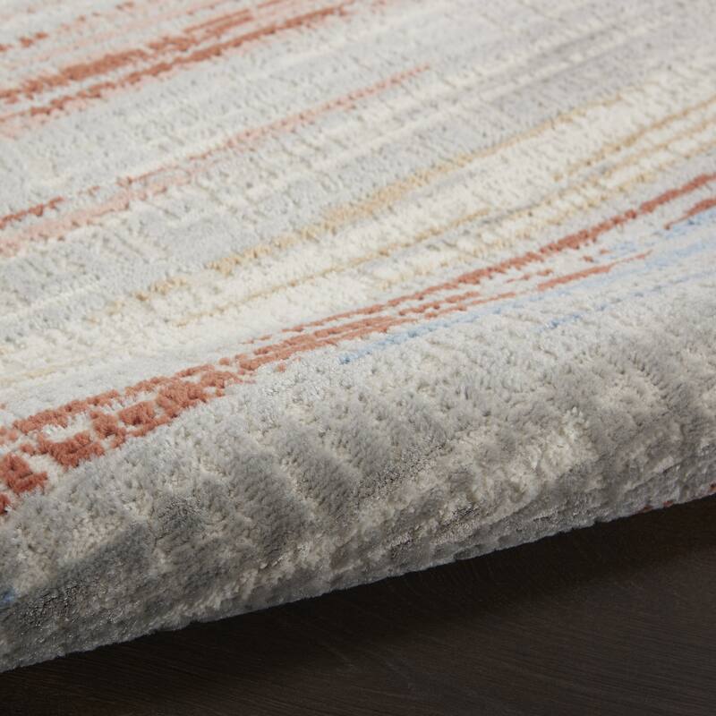 Power Loomed Abstract Modern Non Skid Low Pile Area Rug - 118' X '94' X '0.25