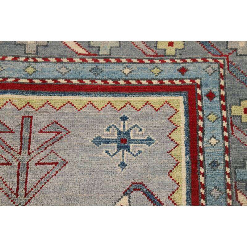 Kazak Accent Rug Oriental Handmade Wool Carpet - 3'3" x 5'0"