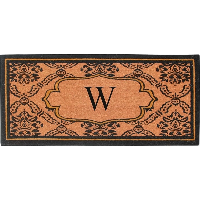 A1HC Uriel Treated Coir Monogrammed Entry Double Door Mat 30"x 60"