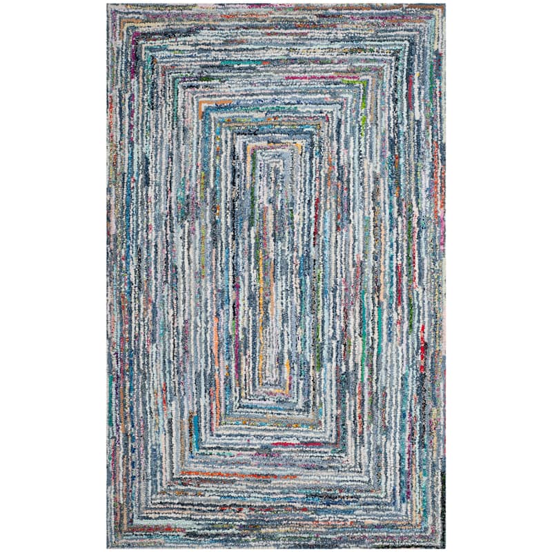 SAFAVIEH Handmade Nantucket Sagit Contemporary Cotton Rug