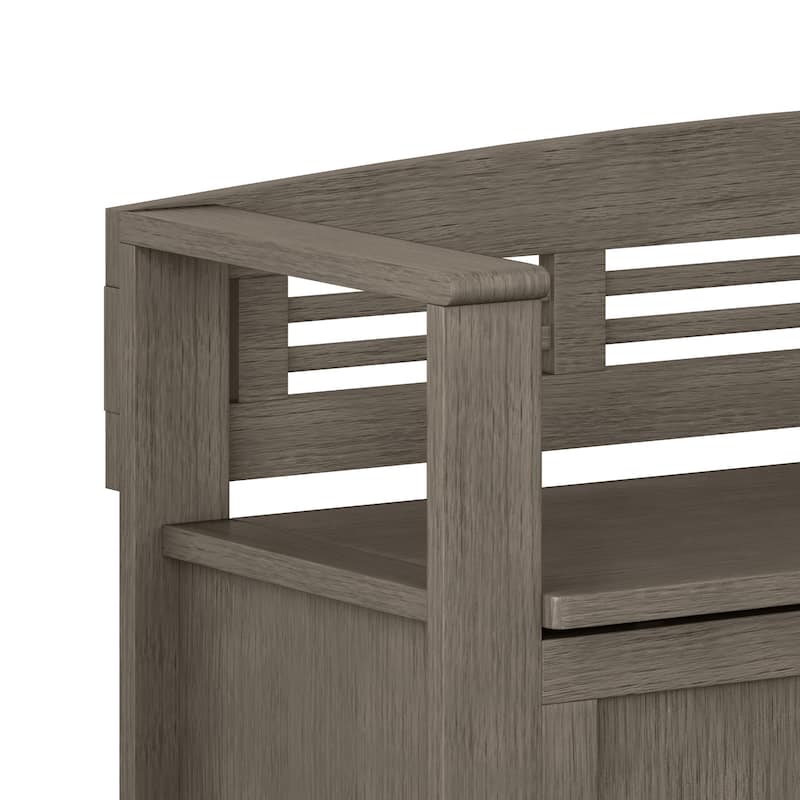 WYNDENHALL Chandler SOLID WOOD 48 inch Wide Contemporary Entryway Storage Bench - 48'' x 17'' x 25.2