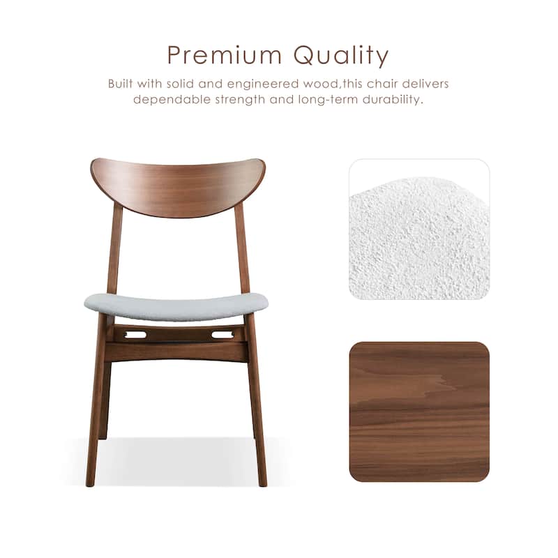Furniture of America Beck Mid-century 5-Piece Wood Dining Table Set