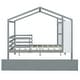 preview thumbnail 41 of 52, Wood House Bed with Fence and Writing Board