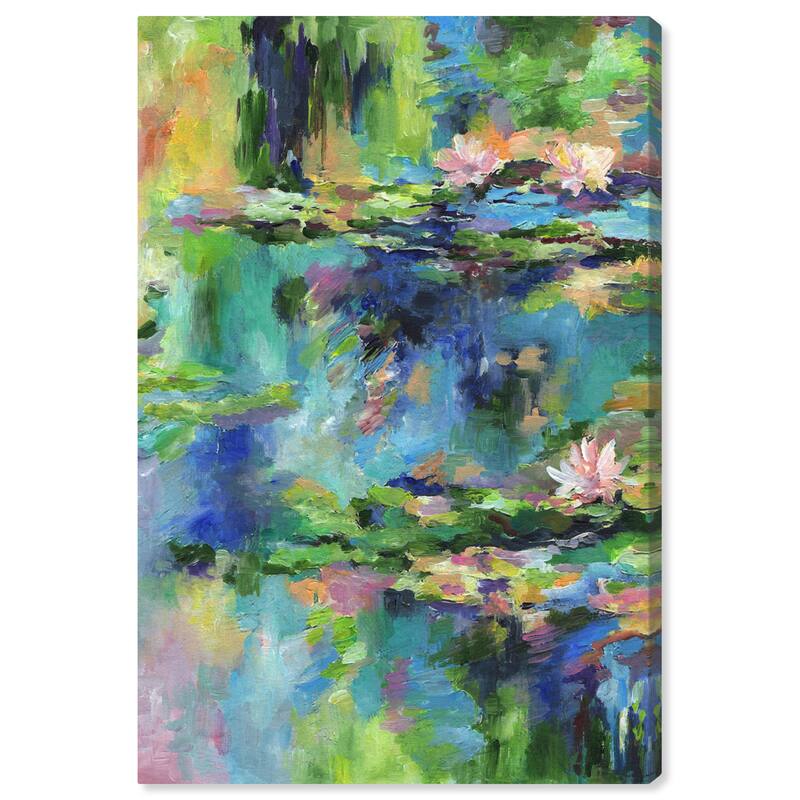 Wynwood Studio Abstract Doll Memories - River inspiration Blue and Light Green Modern & Contemporary Wall Art Canvas Print