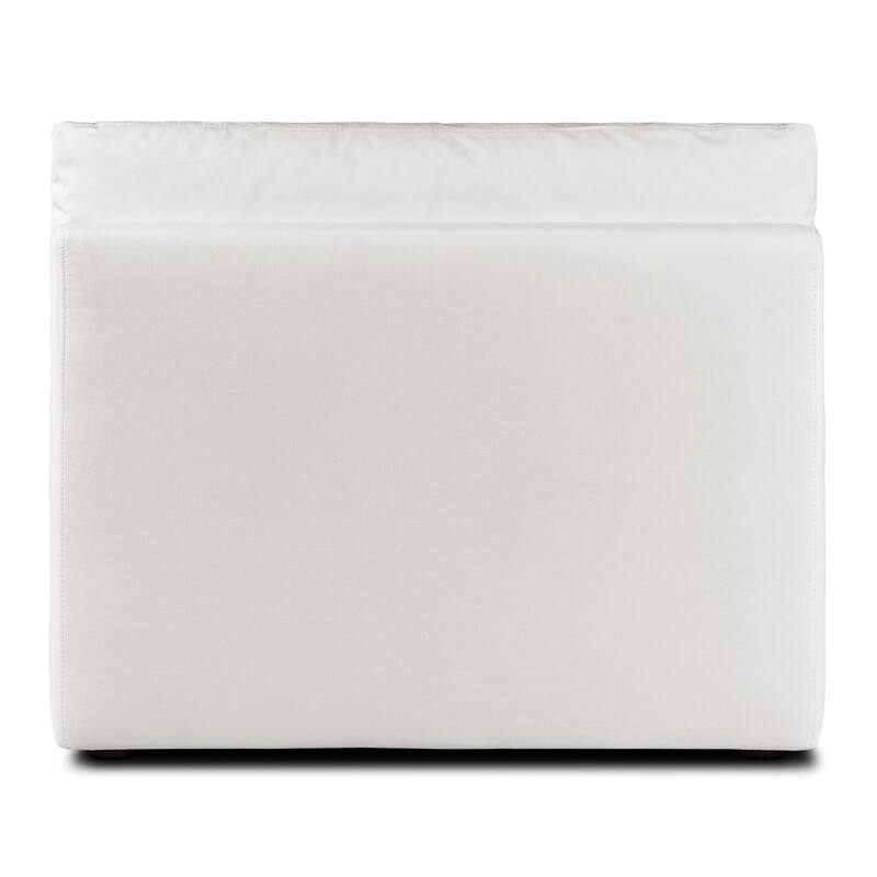 Poly and Bark Davos Armless Chair in Cotton White