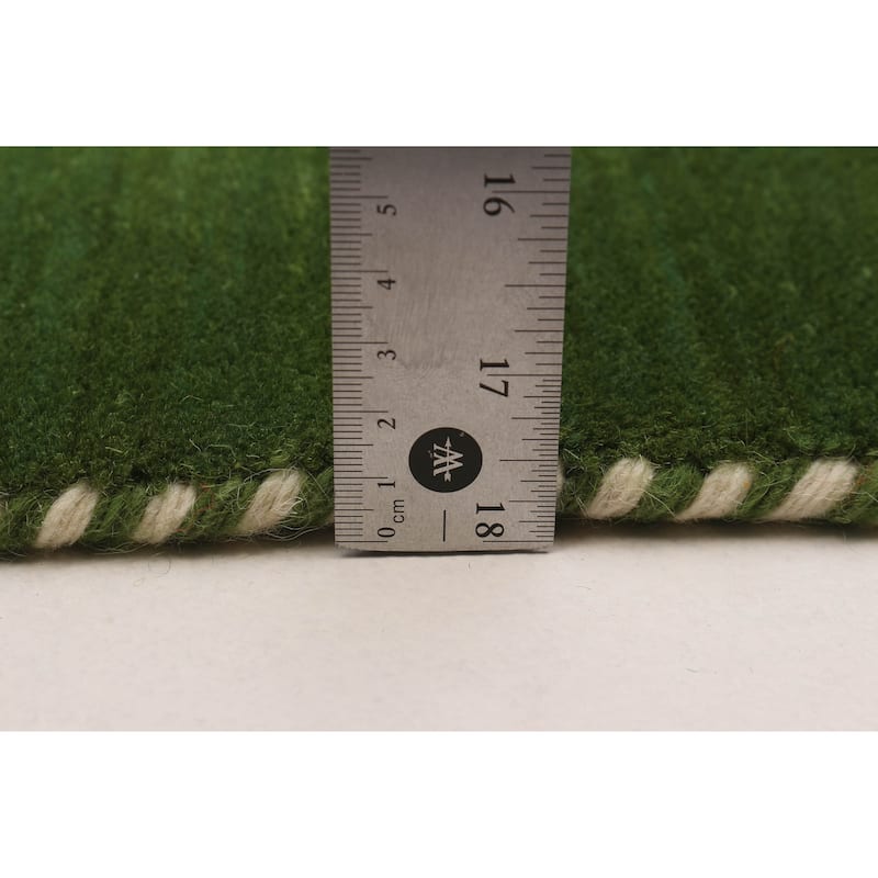 Kashkuli Gabbeh Green Rug 2'7" x 9'7" - 2'7 x 9'7