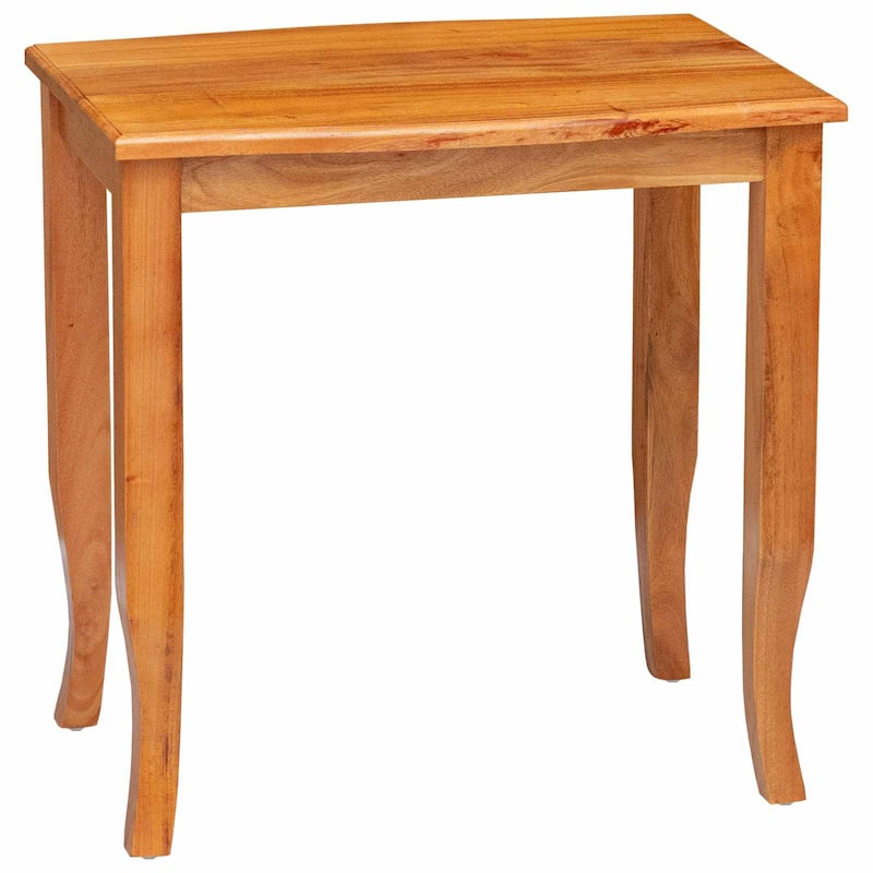 vidaXL Nesting Side Tables 3 pcs Natural Solid Mahogany Wood - 23.62 x 17.72 x 23.82 in