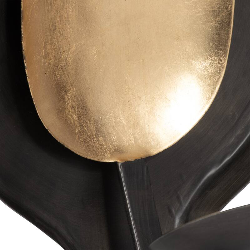 Metal Round Votive Wall Mounted Candle Holder - Black