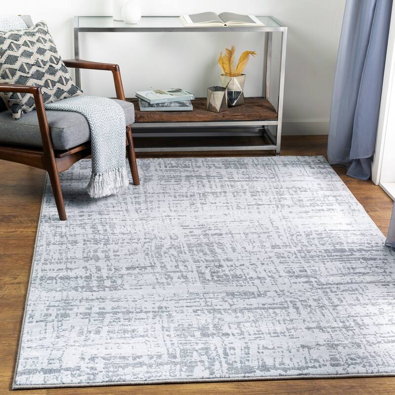 Artistic Weavers Noa Linear Abstract Area Rug - 9' x 12' 10" - Silver/Charcoal