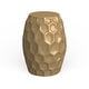 preview thumbnail 4 of 4, SAFAVIEH Roxanna Antique Brass Side Table Stool - 17" x 17" x 21.8"