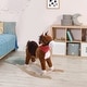 preview thumbnail 12 of 16, Kids Rocking Horse Plush Toy with Realistic Sounds and Red Scarf for Over 3 Years Old Gift
