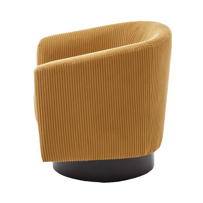 Modern Round Swivel Accent Chair Set of 2 Barrel Chair for Living Room