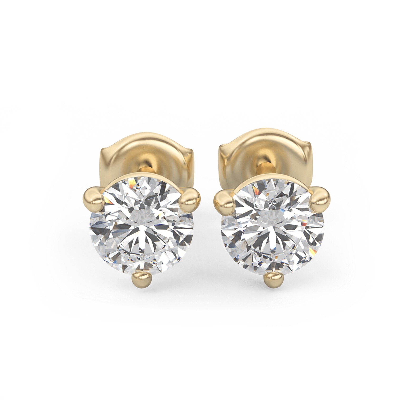 Concept Jewelry 4Cttw Round-Cut Cubic Zirconia 14K White Gold Plated 925 Sterling Silver Unisex Solitaire Stud Earrings For Women Concept Jewelry 4Cttw Round-Cut Cubic Zirconia 14K White Gold Plated 925 Sterling Silver Unisex Solitaire Stud Earrings For Women