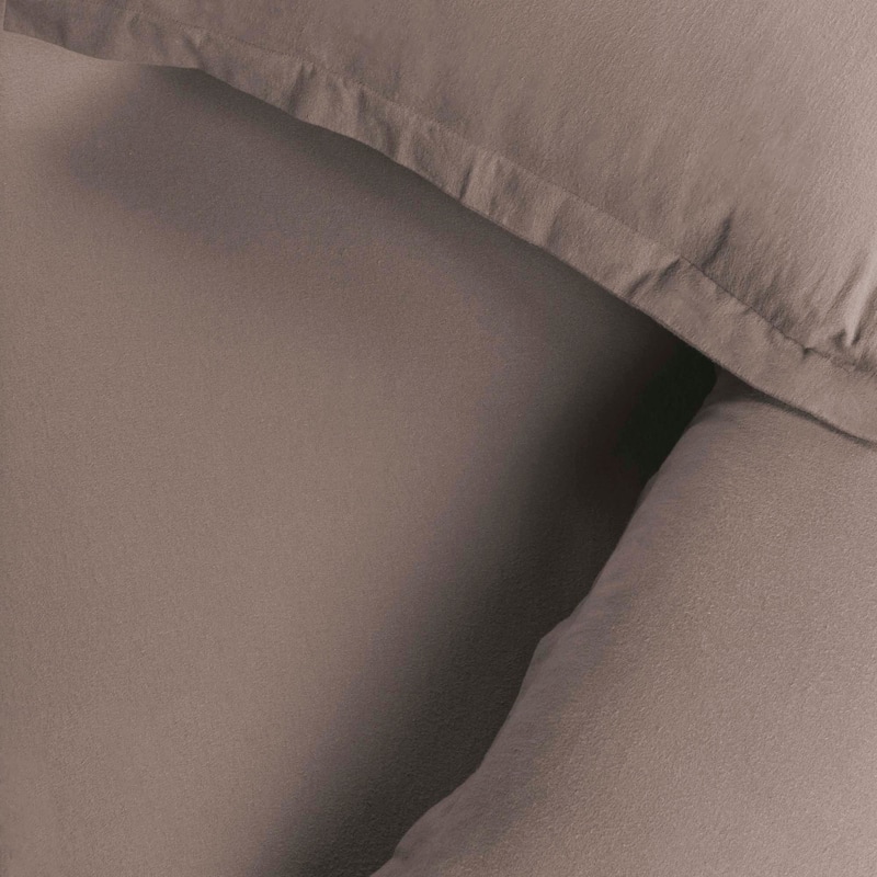 Superior Classic Solid Flannel Cotton Duvet Cover Set