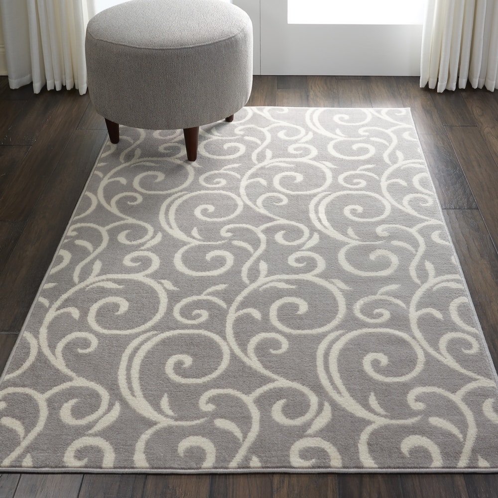 Nourison Grafix Farmhouse Country Scroll Transitional Area Rug