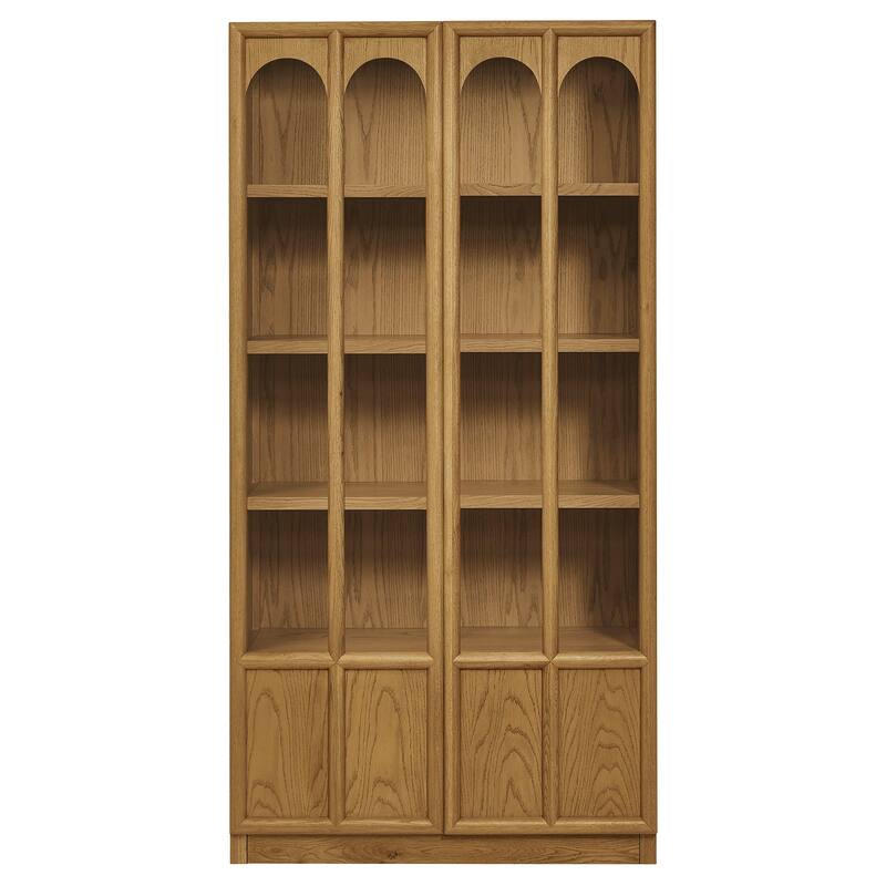 Anwen Solid Wood and Glass Display Cabinet