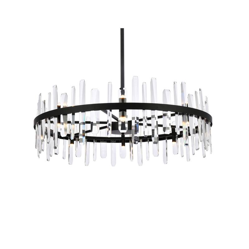 Indigo Home 36 inch crystal round chandelier