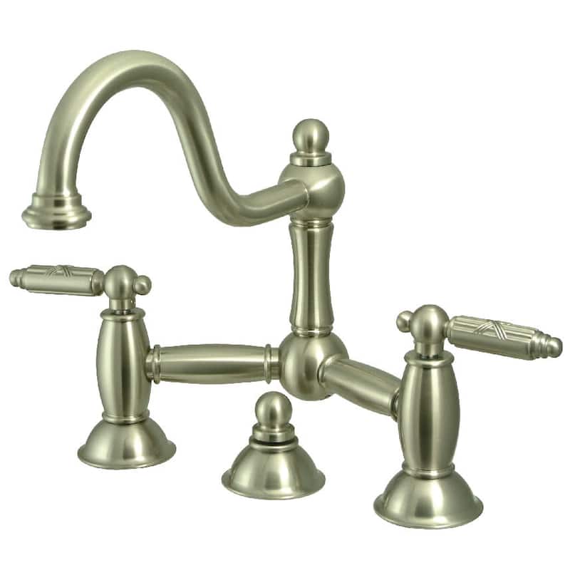 Kingston Brass Restoration 1.2 GPM Widespread Bridge Bathroom Faucet