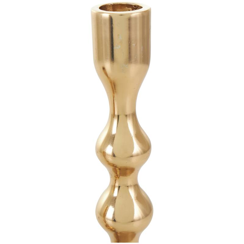Gold or Silver Aluminum Candle Holder (Set of 2)
