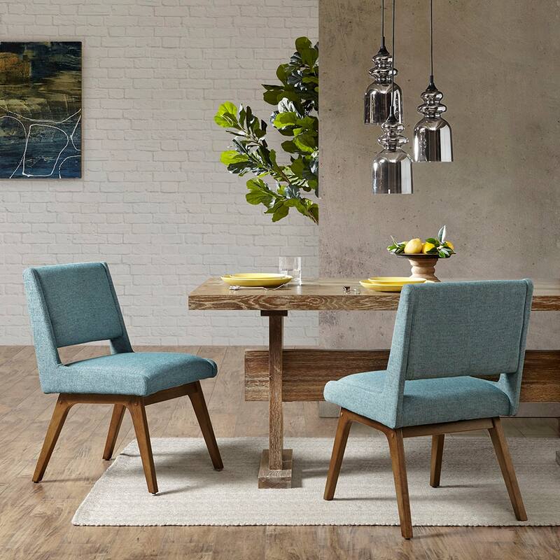 Dining Chair Set of 2, Open Backrest Dining Room Side Chairs