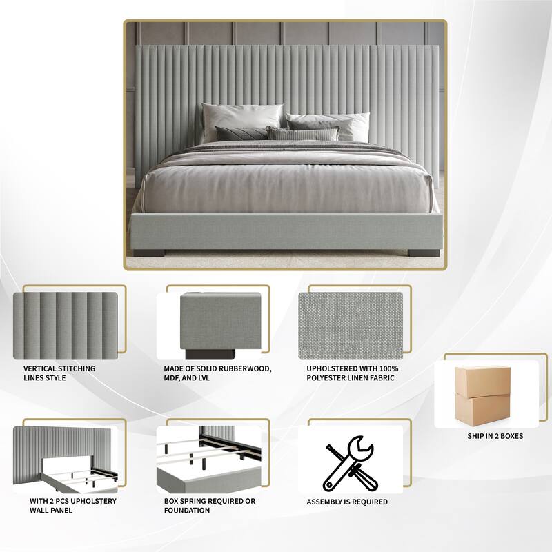CraftPorch Simple Luxury Wall Panel Bed