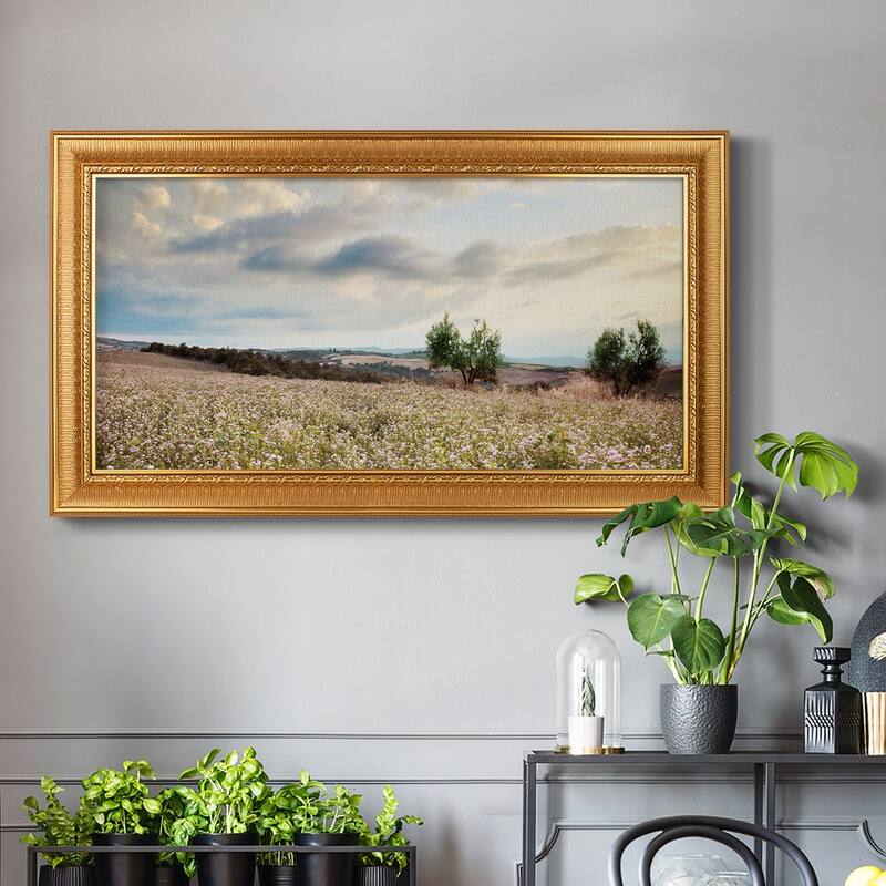 Tuscan Wildflowers Premium Framed Canvas- Ready to Hang