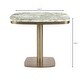 preview thumbnail 11 of 10, Aurelle Home Antique Brass Marble-Top Cafe Table