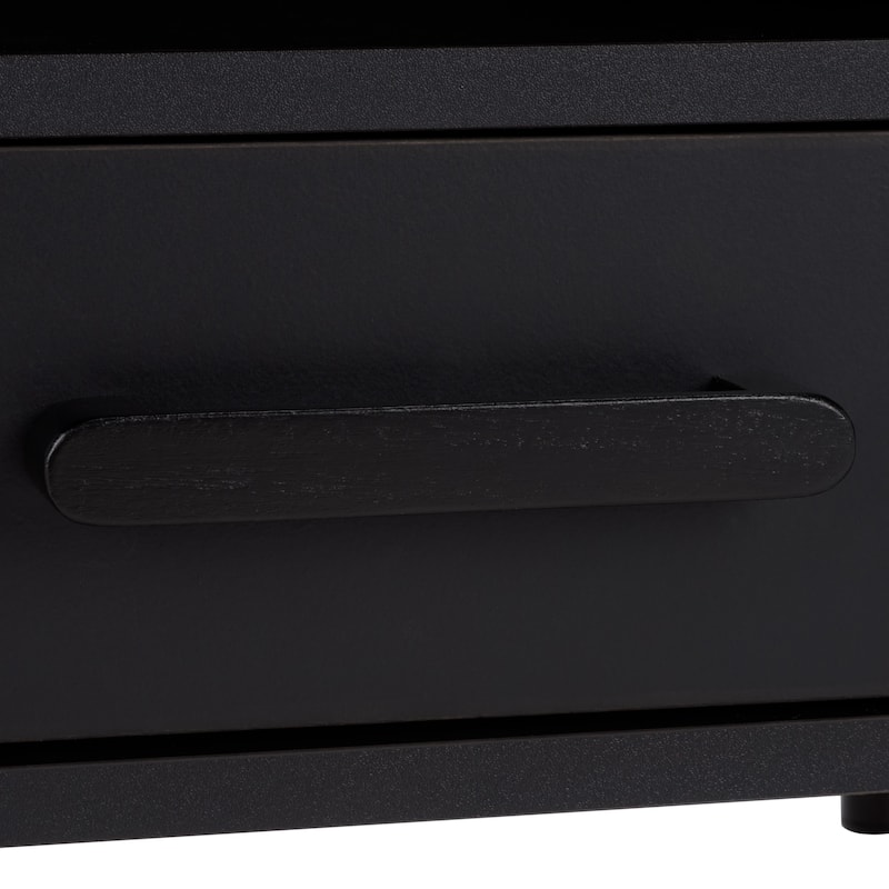 SAFAVIEH Home Etka 2-Drawer Tambour Door Media Stand - 55"W x 16"D x 20"H