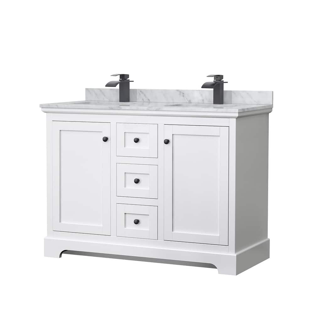 Wyndham Collection Avery 48" Free Standing Double Basin Vanity Set