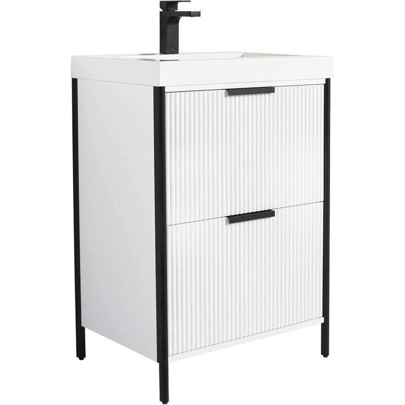 Blossom 24 Inch All Wood Freestanding Bathroom Vanity with Sink