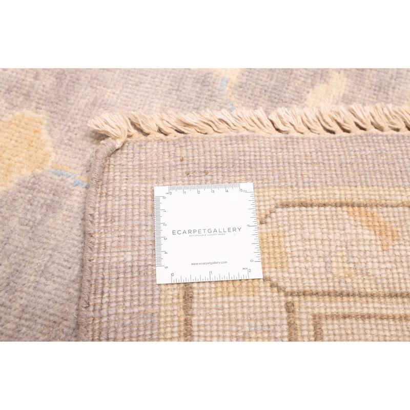 ECARPETGALLERY Hand-knotted Modern Oushak Grey Wool Rug - 9'6 x 13'3