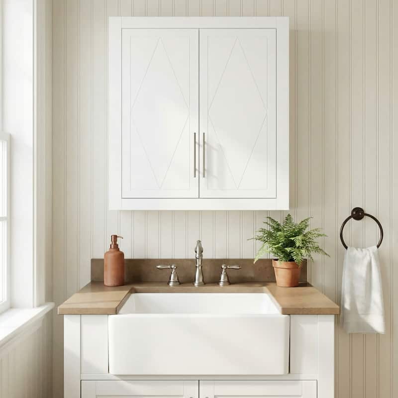 Classic Storage Cabinet with Adjustable Shelves - White
