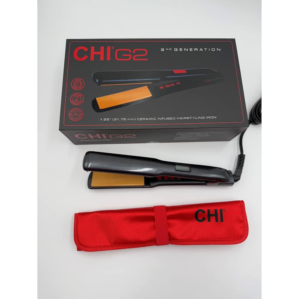 CHI G2 Professional Hair Straightener Titanium Infused Ceramic Plates Flat Iron 1 1/4 Inch