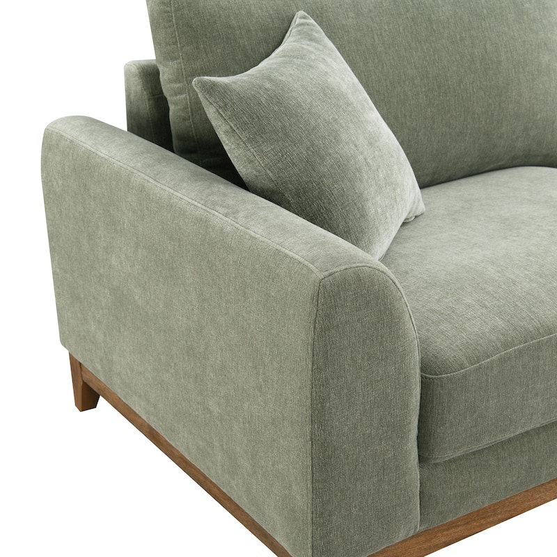 Furniture of America Lurek Mid Century Modern OEKO TEX Chenille Sofa