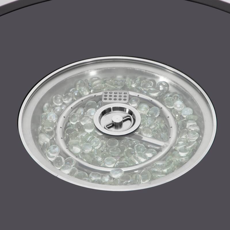 Leisuremod Walbrooke Modern Outdoor Patio Round Fire Pit Table for Porch Backyard Deck - 29