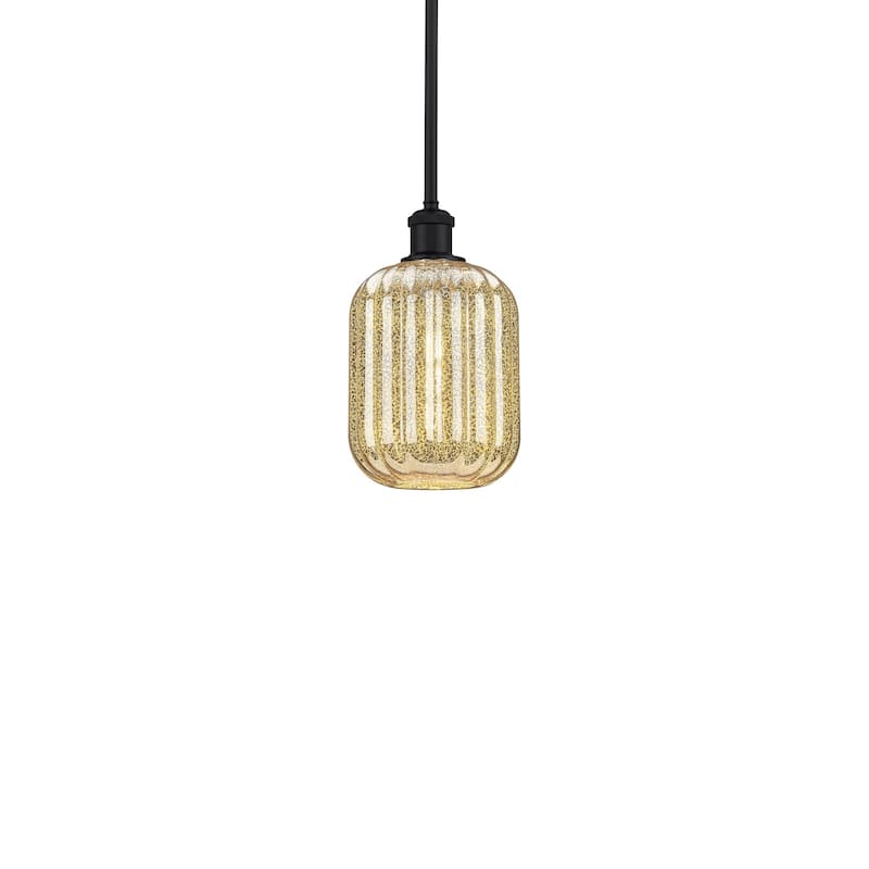 Innovations Lighting 516-1S-12-7 Preston Pendant Preston 7" Wide Mini - Matte Black / Mercury