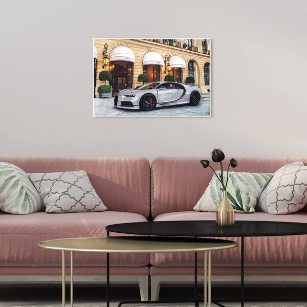 slide 2 of 10, Oliver Gal 'Bugatti at Paris' Transportation White Wall Art 15 x 10