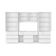preview thumbnail 14 of 13, Multi-Functional White Kitchen Storage Cabinet with Drawers and Glass Doors, MDF & Metal Hardware